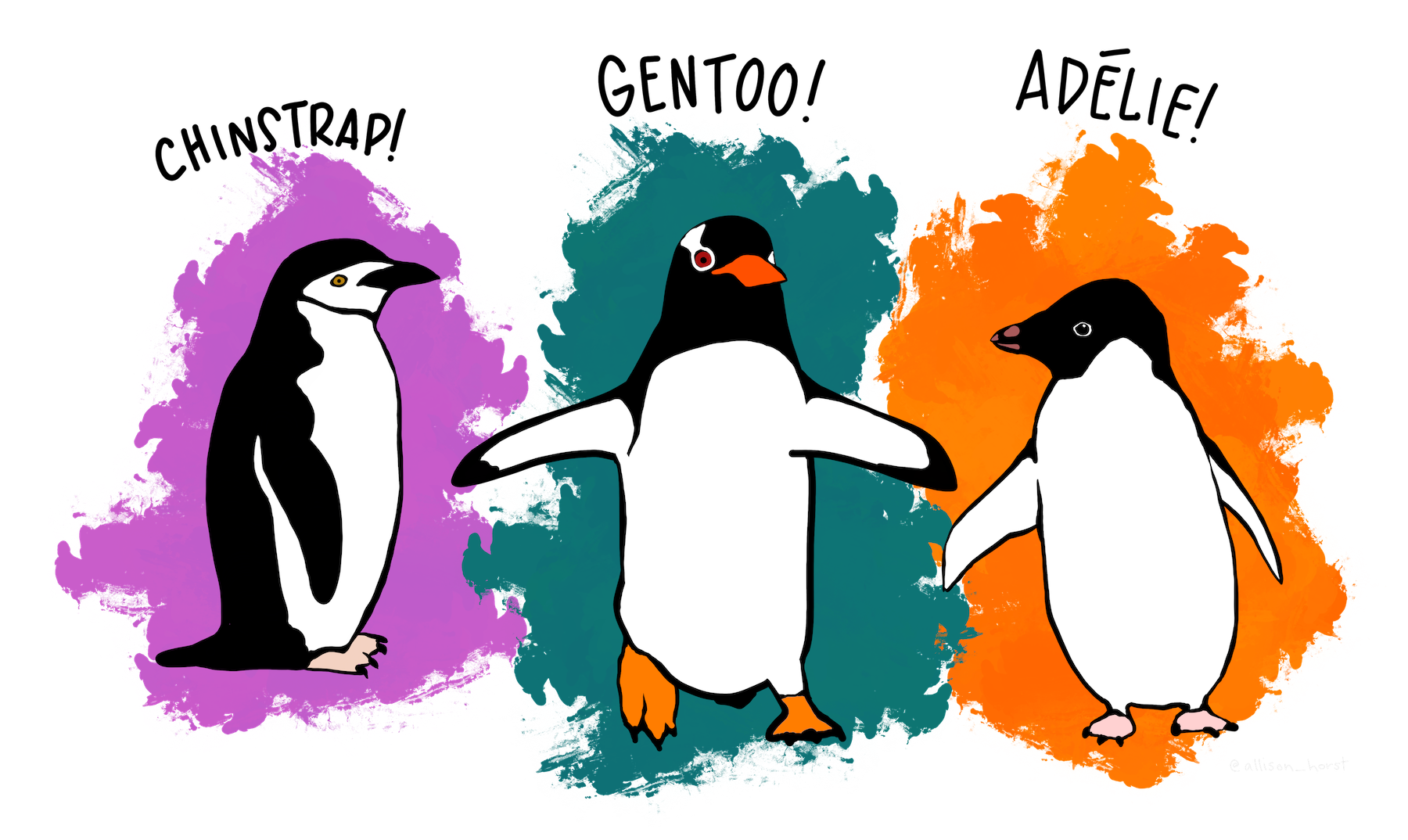 Palmer Penguins illustrations
