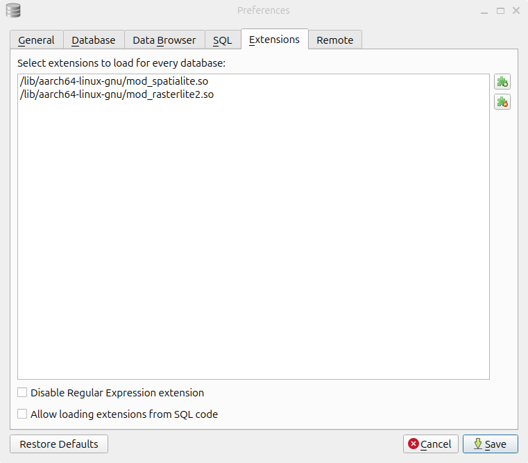 DB Browser Preferences