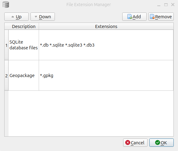 DB Browser set extension
