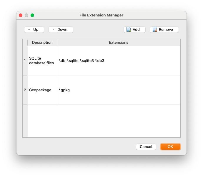 DB Browser set extension