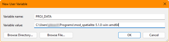 Add environment varriable window