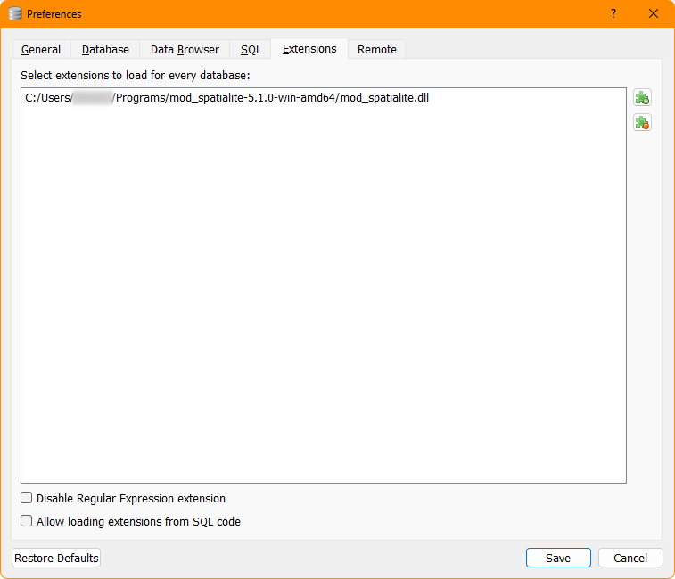 DB Browser Preferences