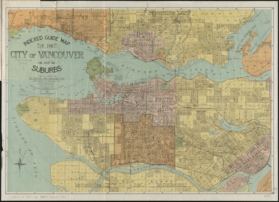 Digital surrogate of a historical map of Vancouver