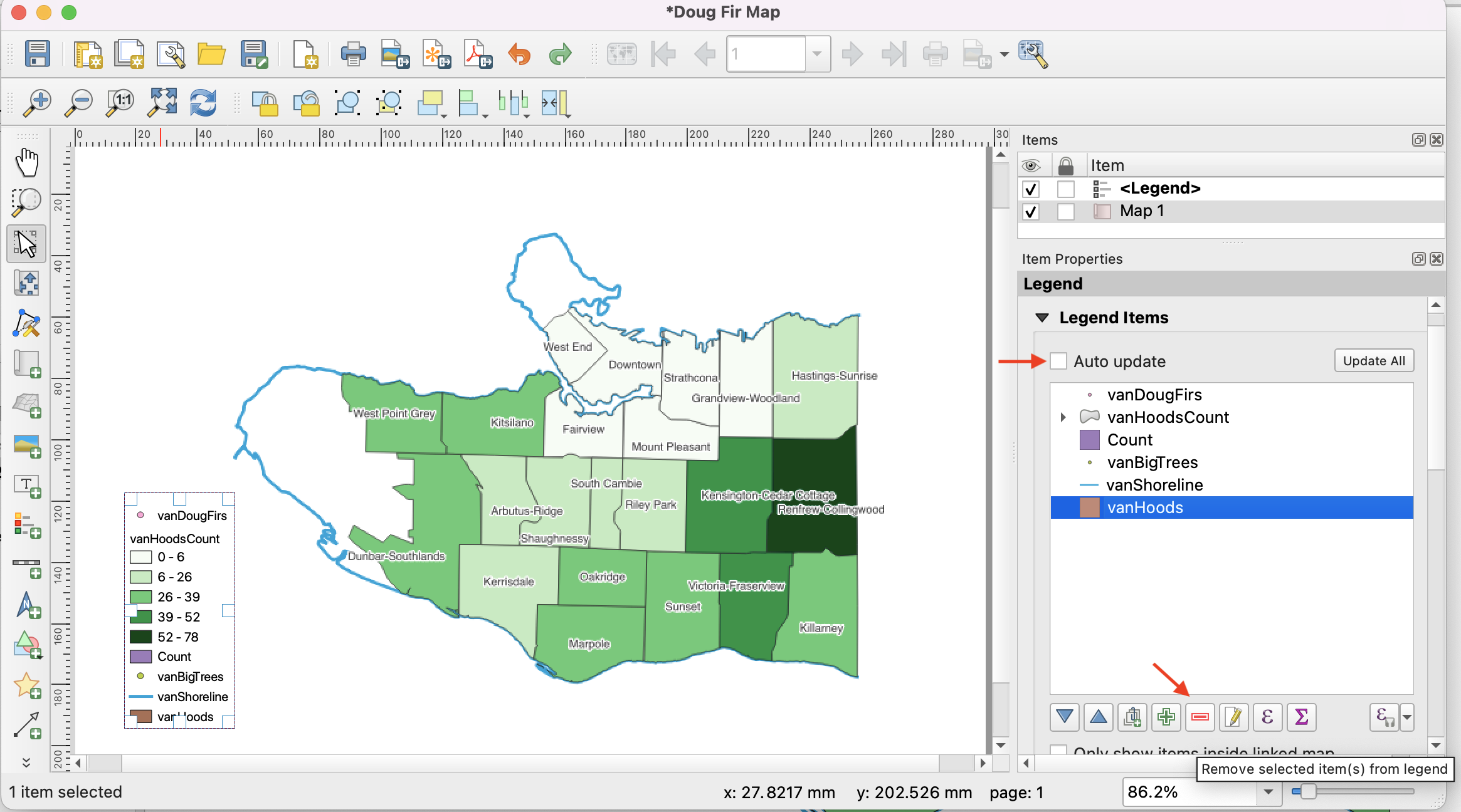 Doug Fir Map remove legend items