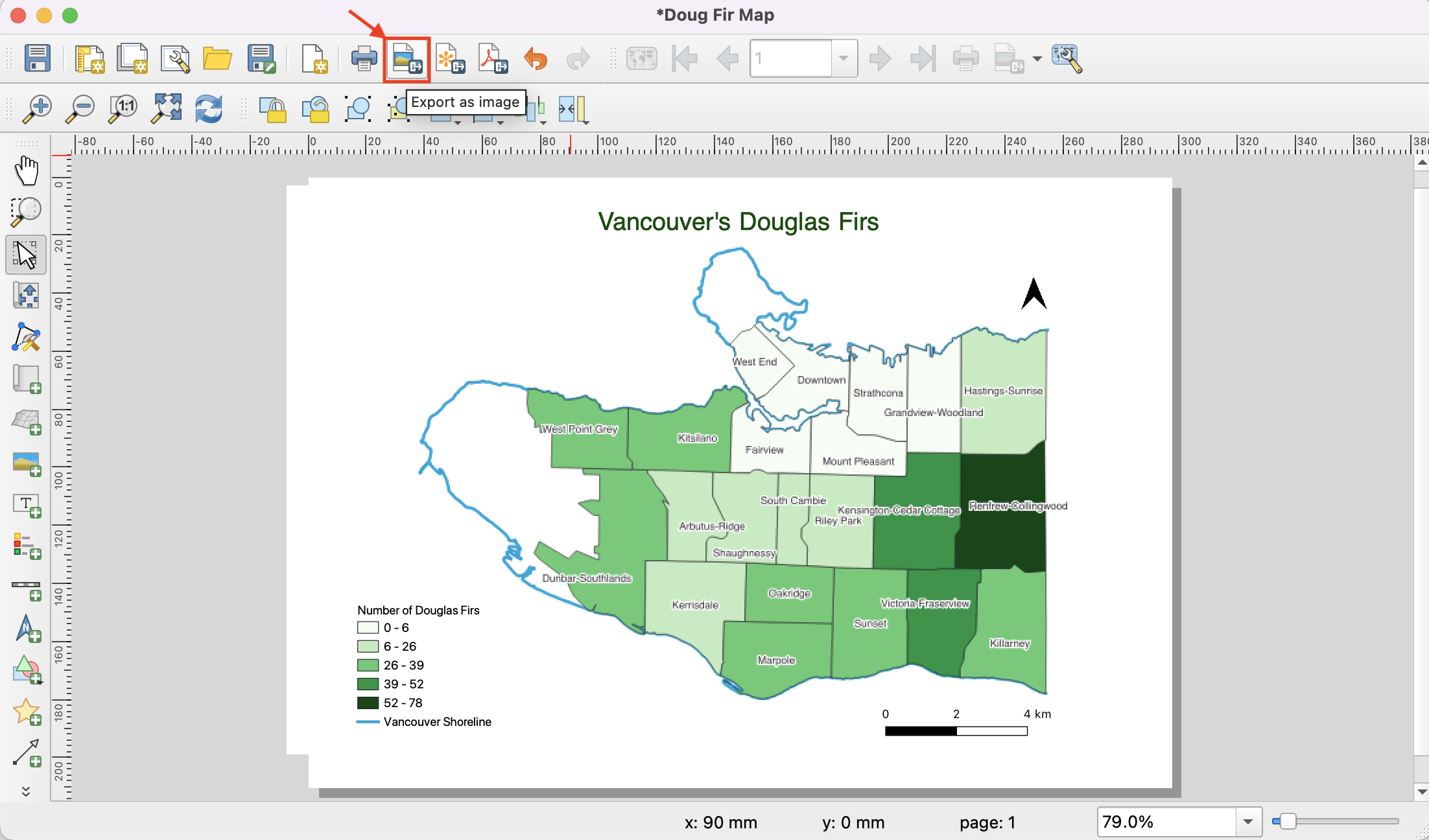 Export Vancouver Douglas Firs Map as image