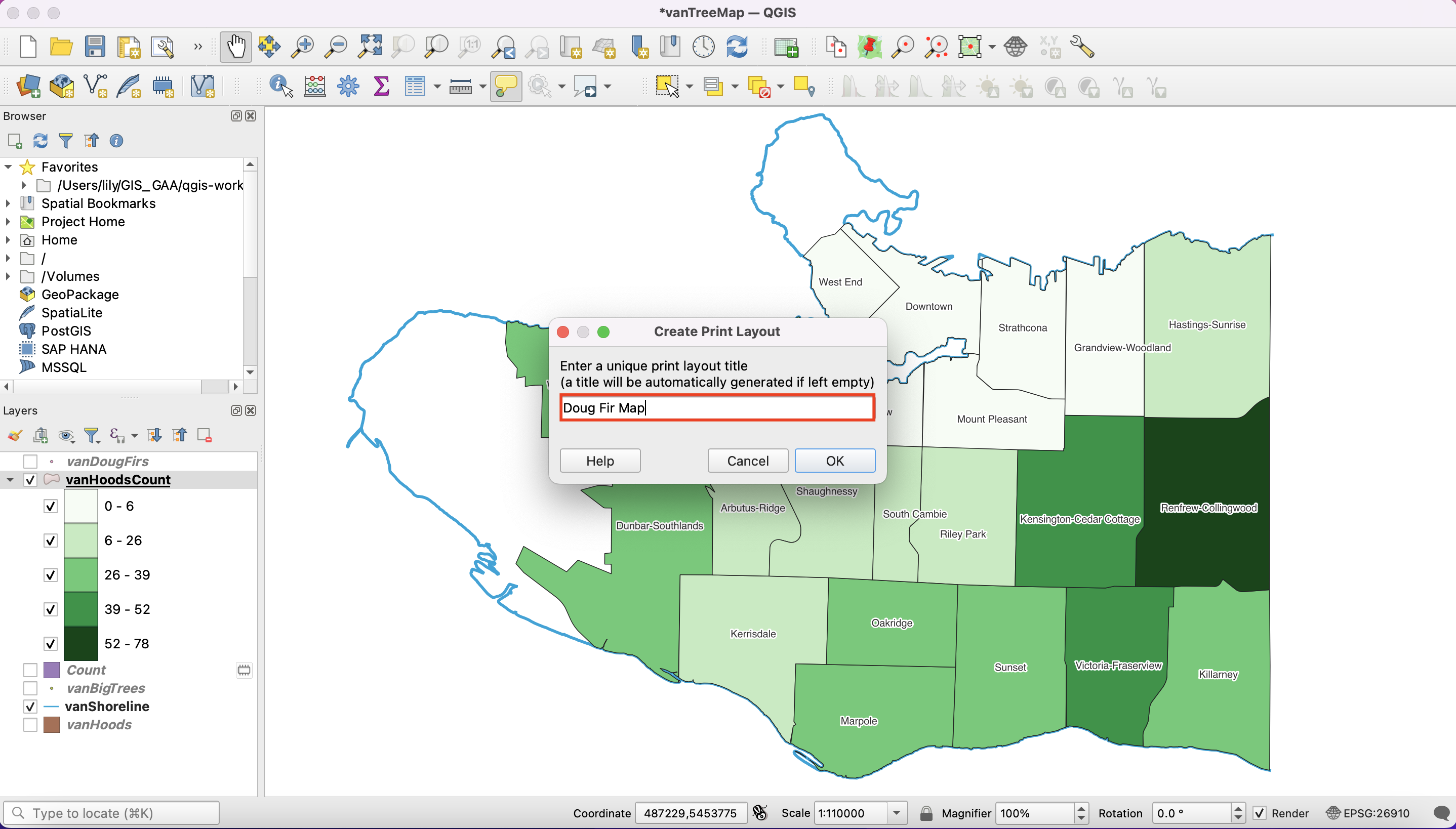 Type in Doug Fir Map