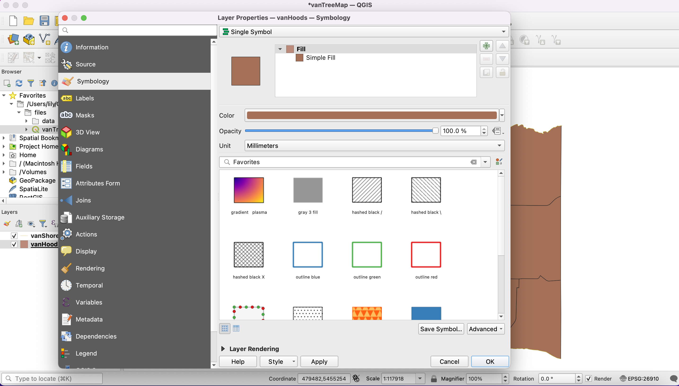 Explore layer Properties vanHoods