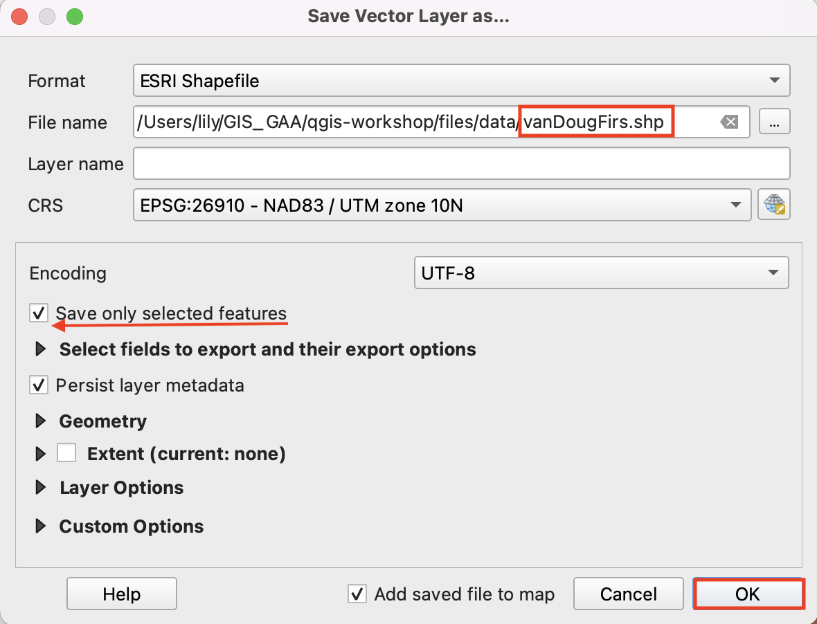 vanDougFirs save feature