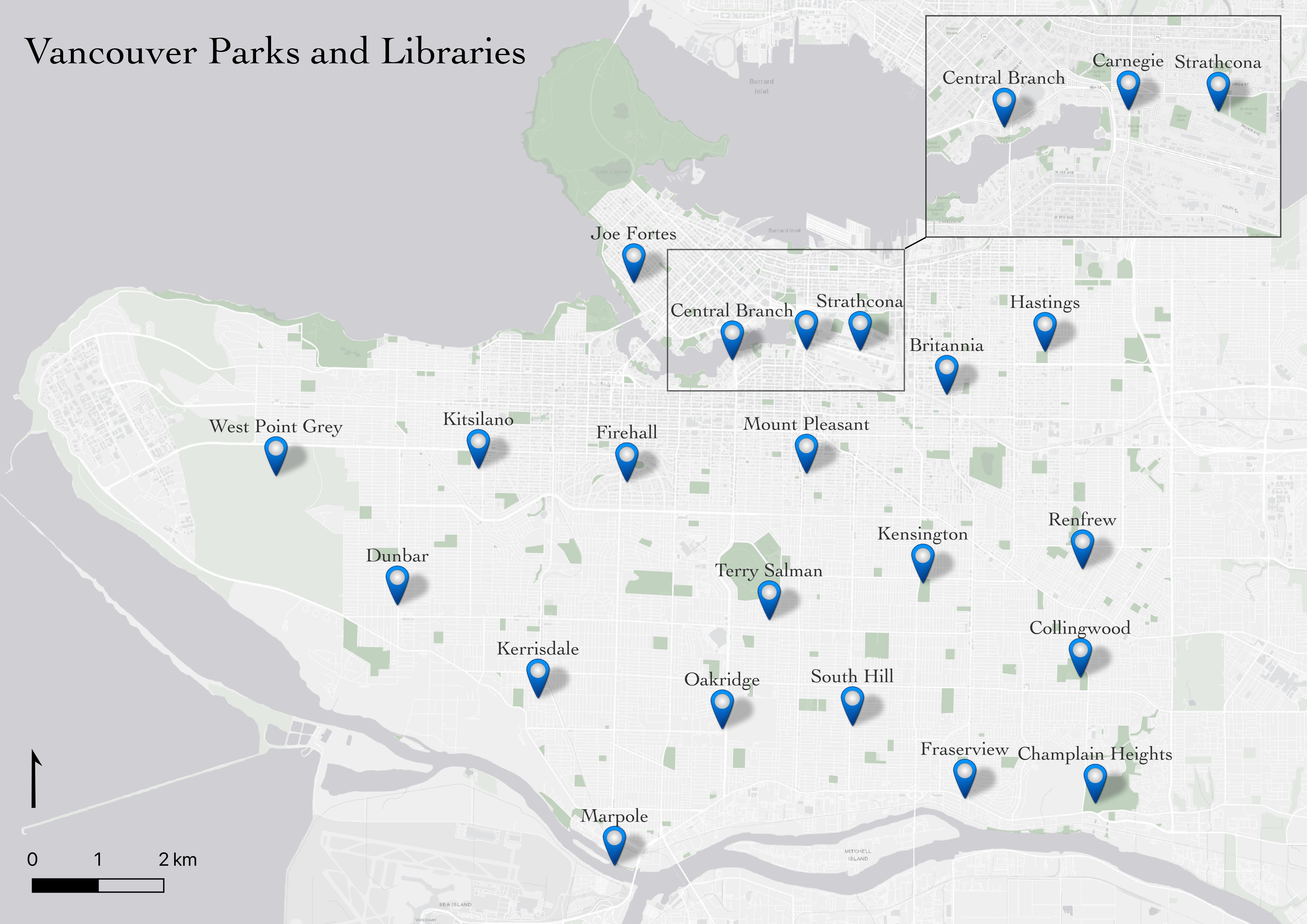 libraries and parks example map