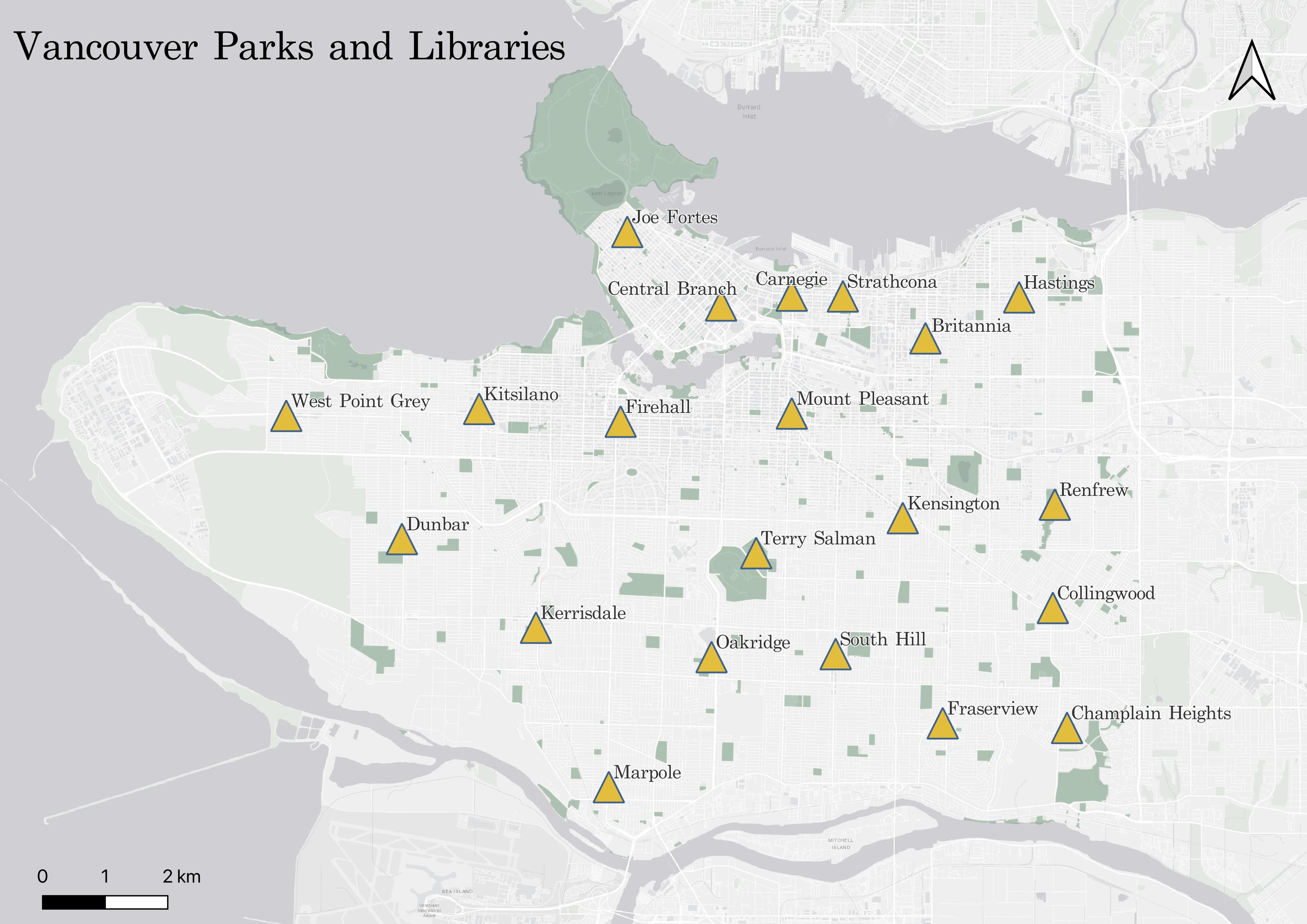 libraries and parks example map