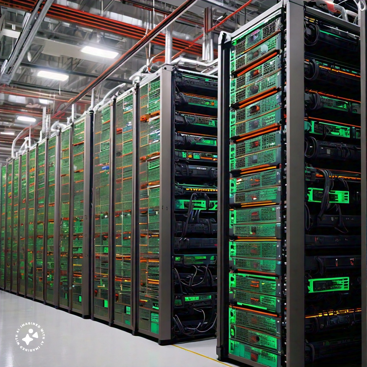 An image of a row of computer servers.