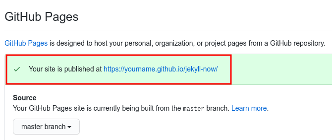 GitHub Pages Select Branch