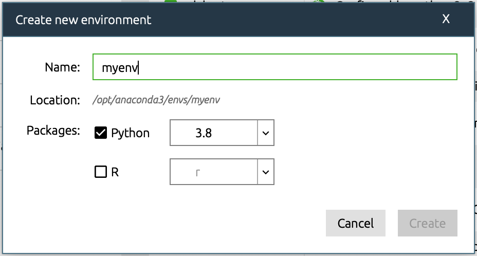 Anaconda Navigator choose type of python